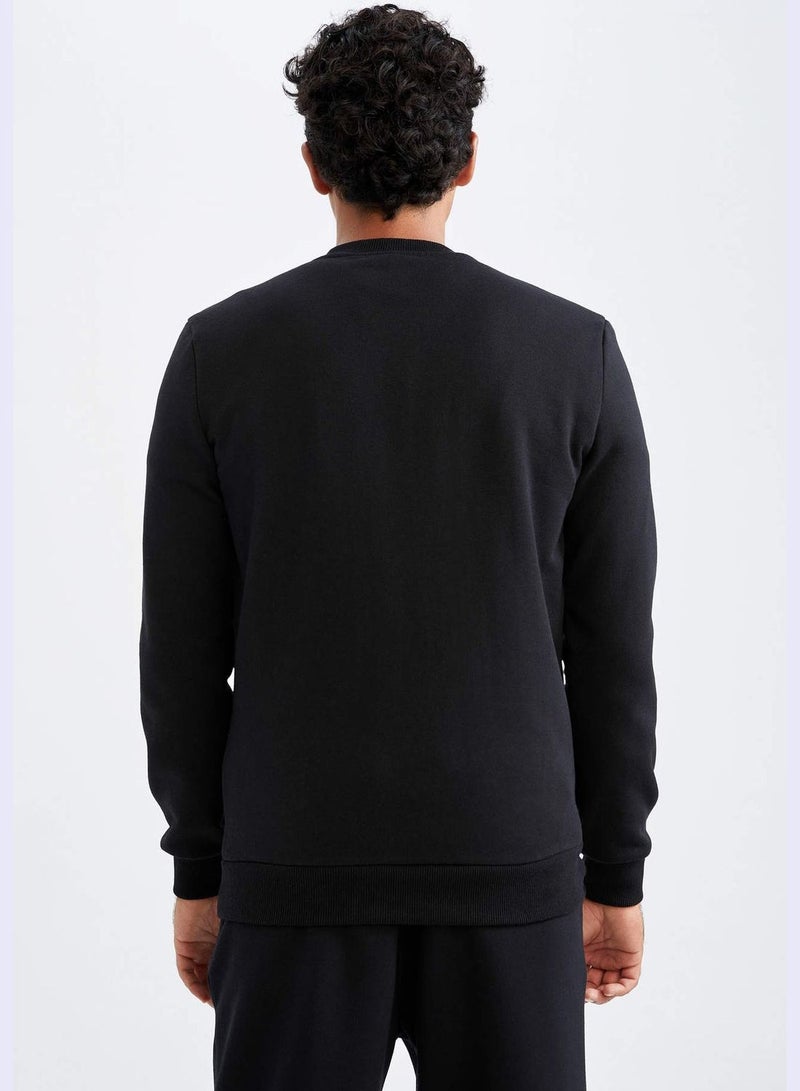 DeFacto Man Slim Fit Crew Neck Knitted Sweat Shirt - Image 5