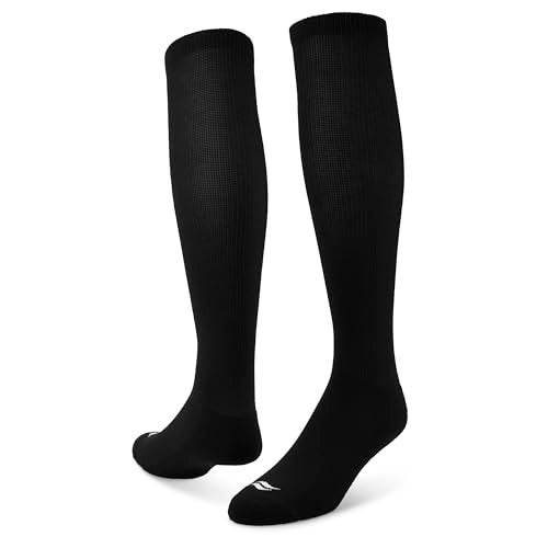 Sof Sole All Sport Over-the-Calf Team Athletic Performance Socks (2 Pair), Small, Black - Image 1