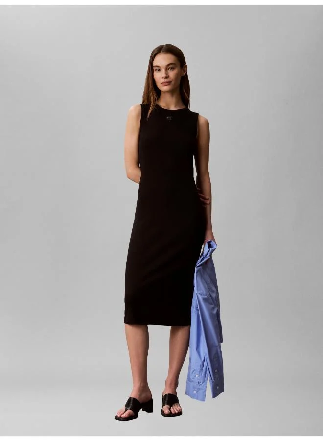 كالفن كلاين جينز Ribbed Sleeveless Maxi Bodycon Dress