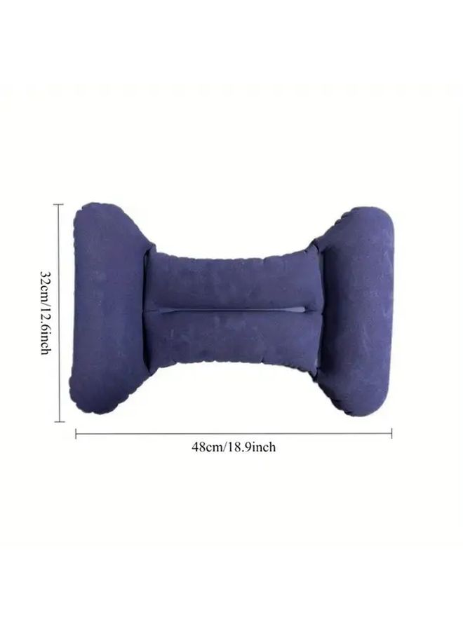 Inflatable Soft Lumbar Support Pillow With Memory Foam Waist Design For Back Pain Relief Portable Back Pillow For Side Sleepers Car Travel Bed And Sofa Use Lightweight Waist Cushion 1pc - Image 4