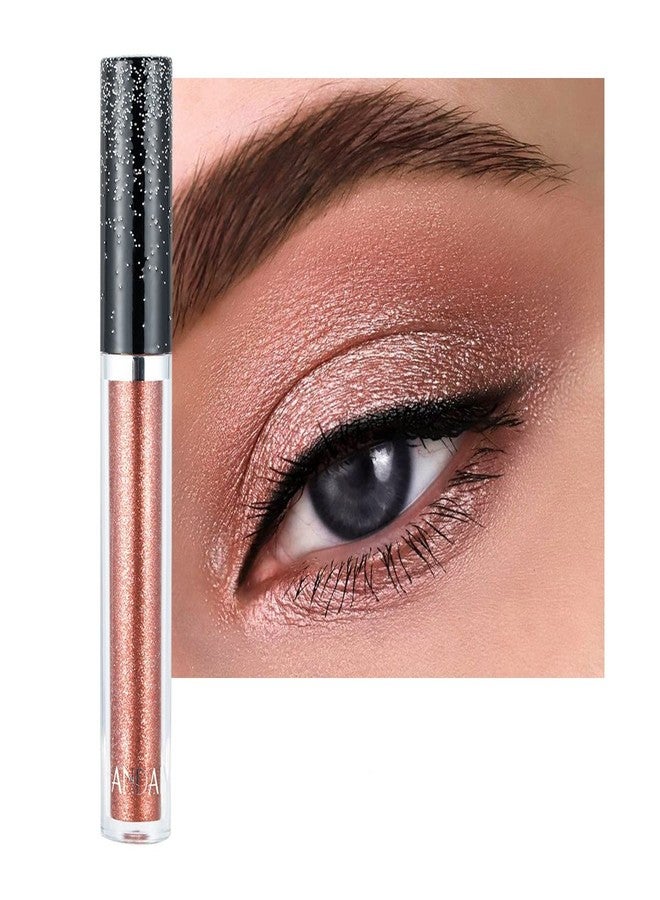 ONarisae Eyeshadow liquid Glitter Long Lasting Pigments Metals Gloss Shimmer Eyeshadow Glow Eye Makeup (Rosegold) - Image 1