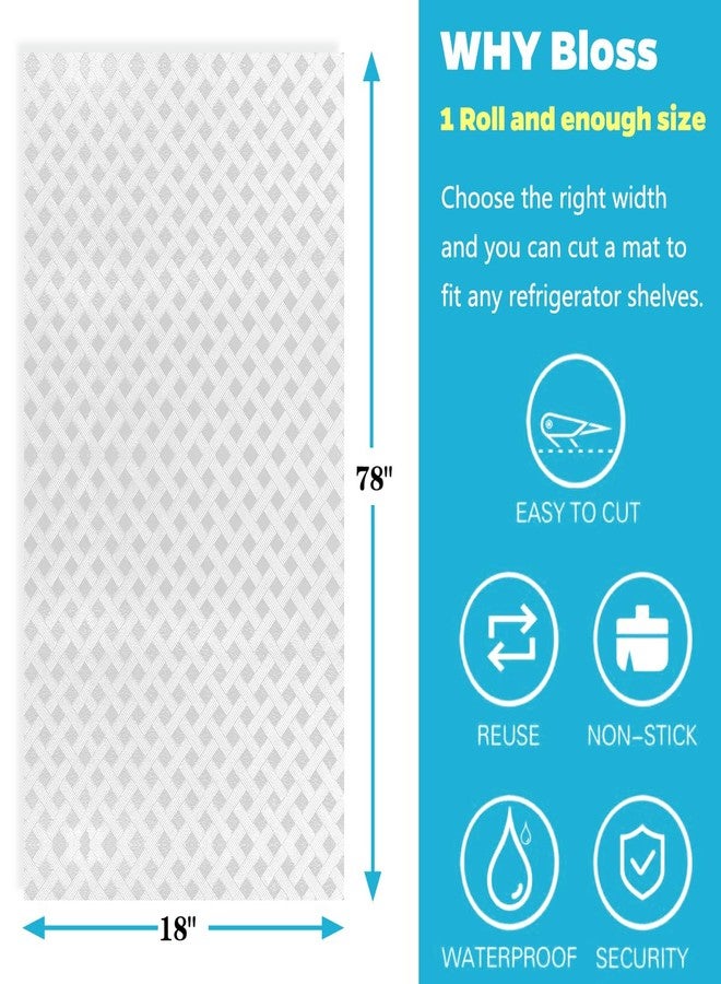 Bloss Refrigerator Liners for Shelves/Refrigerator Shelf Liners/Washable Fridge Liners/Roll Pack Shelf Liner Drawer Liner(Grid,18" x 78") - Image 5