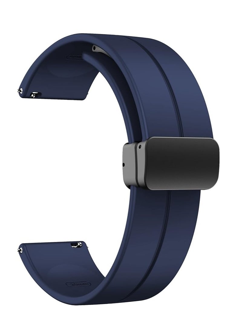 DUSALA Magnetic Watch Band 16mm 18mm 19mm 20mm 22mm  Soft Silicone Sport Watch Band for Men Women - Image 1