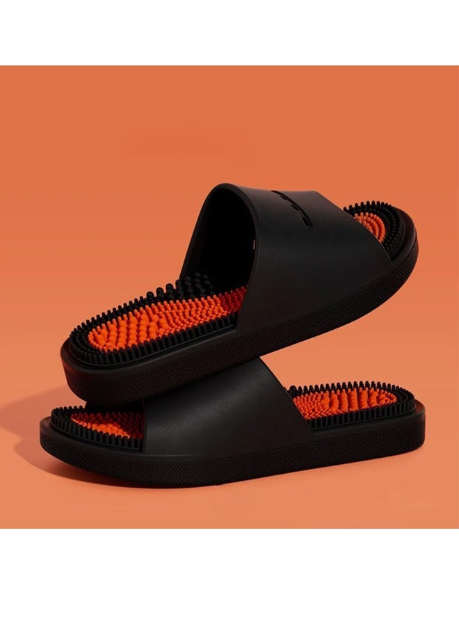 GMORO - Men's Plantar Fasciitis Massage Slippers,Acupuncture Slippers,Foot Pain Relief,Non-Slip Massage Sandals,Bathing and Stress Relief - Image 1
