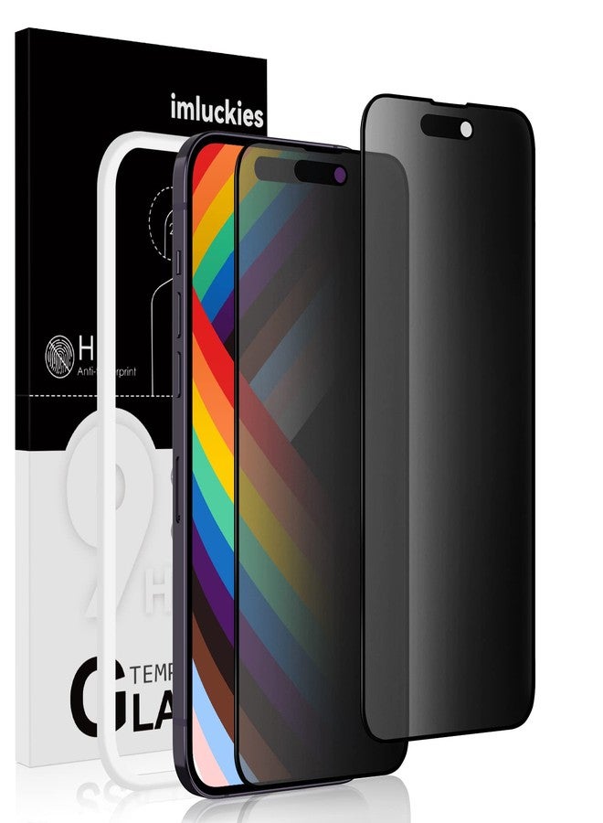 imluckies [2 Pack Matte Privacy Screen Protector for iPhone 14 Pro Max, Anti-Glare & Anti Fingerprint, Dynamic Island Compatible, Anti-Spy Private Tempered Glass Smooth Film, Easy Install 6.7" - Image 1