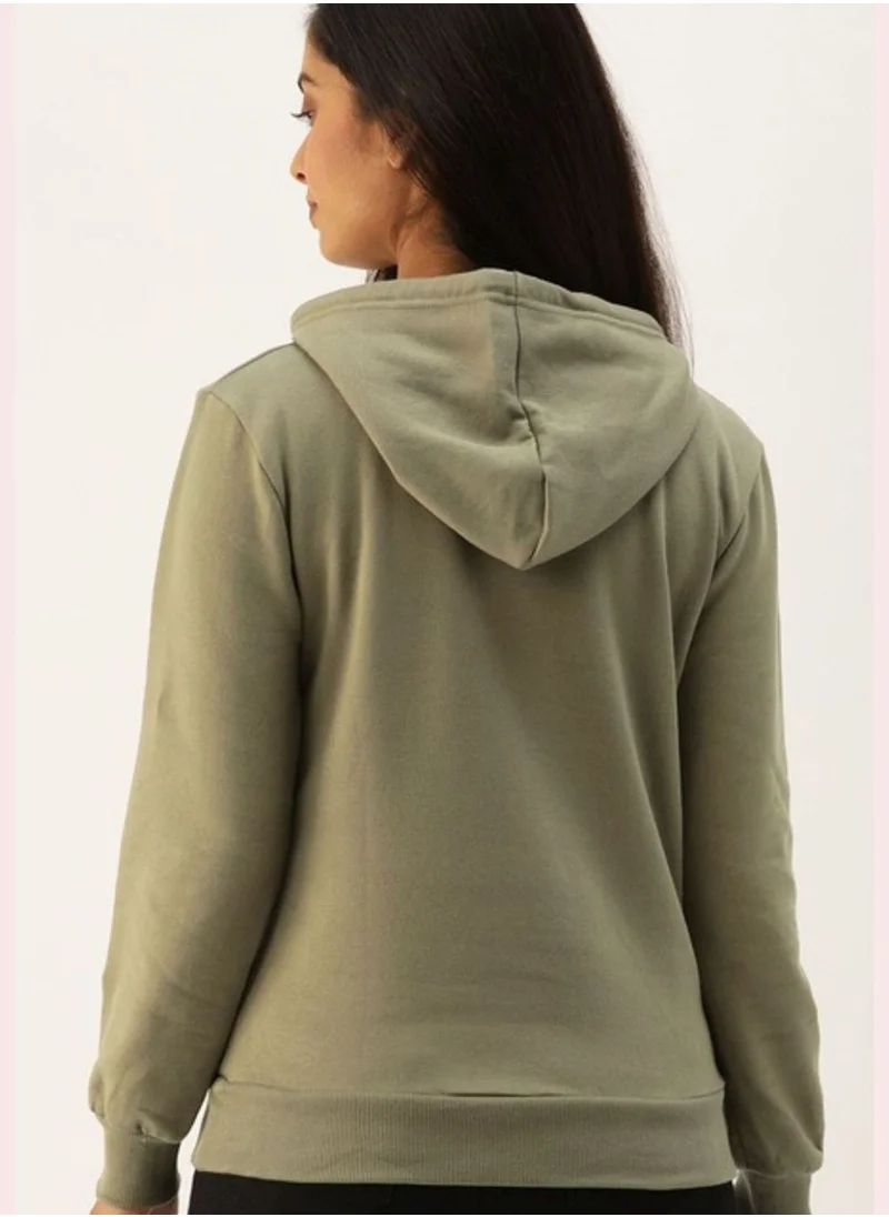 Campus Sutra Front Pocket Printed Hoodie