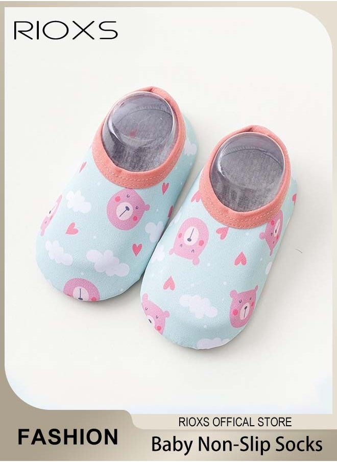 RIOXS Infant Water Socks Toddler Baby Boys Girls Non-Slip Socks Barefoot Quick-Dry Non-Slip Swim Socks Aqua Water Shoes for Beach Swimming Pool Water Park  - Image 1