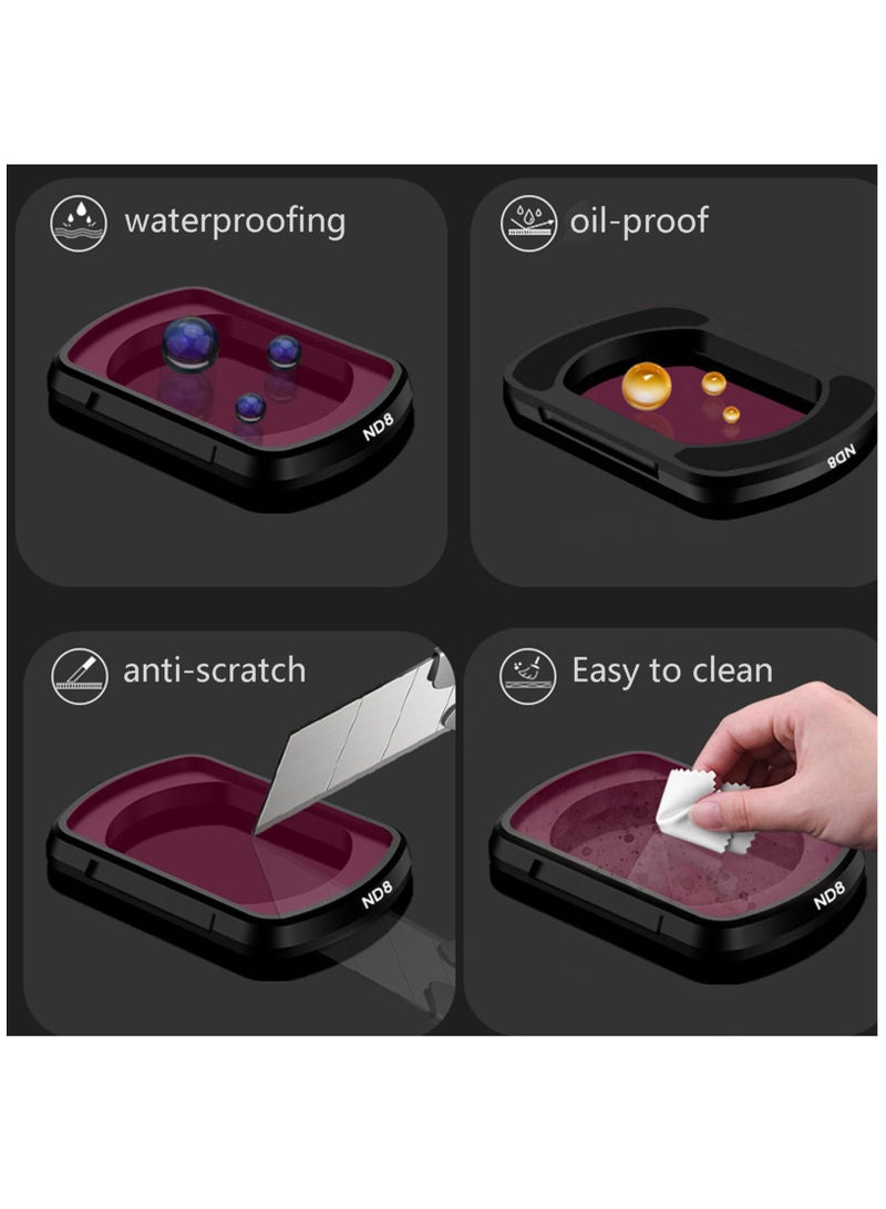 Magnetic Filter Set for DJI Osmo Pocket 3 - Includes ND8, ND16, ND32, ND64, UV, and CPL Filters - Waterproof and Scratch-Resistant Lens Accessories for Enhanced Photography. - Image 4