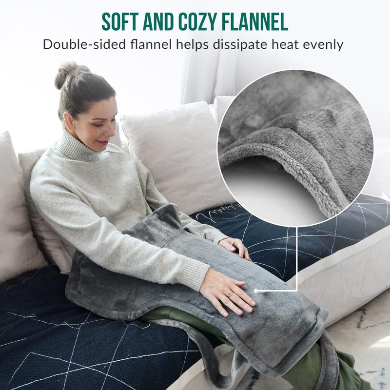Snailax Heating Pad for Neck and Shoulders and Back, Large Heating Pad for Neck and Shoulders, Electric Heated Wrap, 6 Heat Settings & Auto Shut Off, Washable,Gifts - Image 5