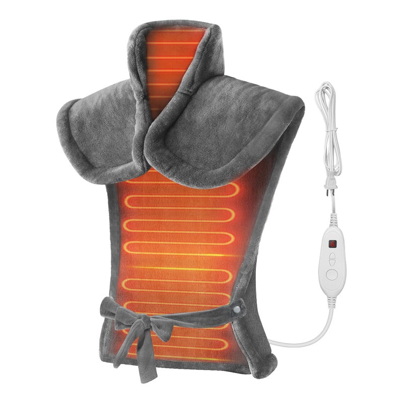 Snailax Heating Pad for Neck and Shoulders and Back, Large Heating Pad for Neck and Shoulders, Electric Heated Wrap, 6 Heat Settings & Auto Shut Off, Washable,Gifts - Image 1