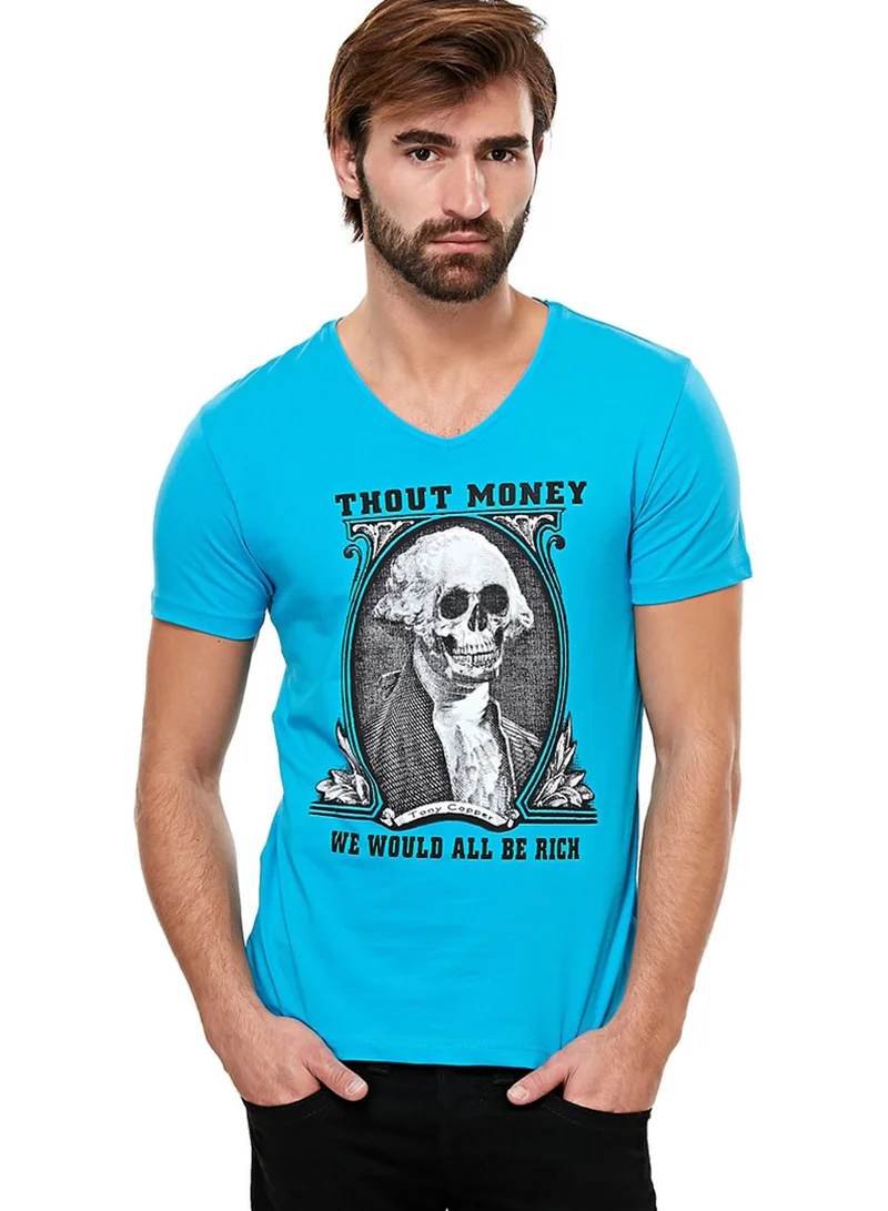 Fifteen Minutes Printed Skull TShirt
