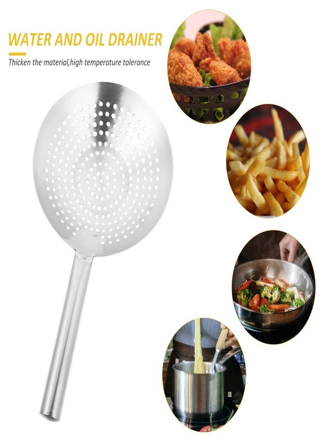 YARDWE Crawfish Scoop Stainless Steel Skimmer Spoon Slotted Strainer Ladle Fine Mesh Wire Oil Filter Mandarin Colander Scoop for Kitchen Cooking (26CM) Pasta Scoop - Image 5