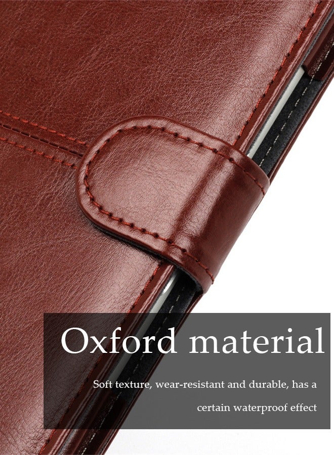 Notebook Sleeve Bag, Compatible with MacBook Air 13 inch Case , PU Leather Case Portfolio Protective Stand Cover Sleeve, Brown - Image 3