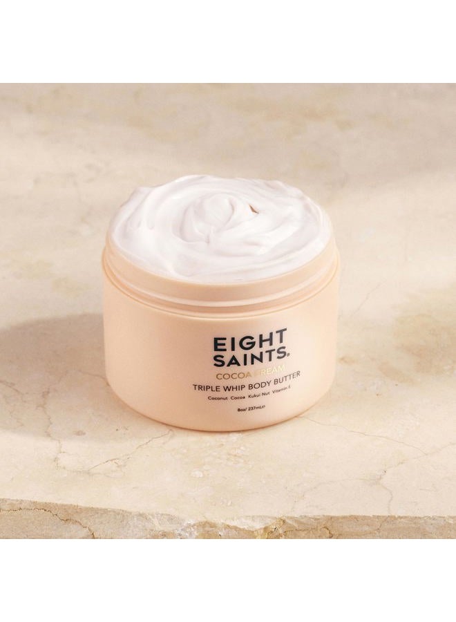 Eight Saints Coco Cocoa Creme Body Butter, Natural and Organic Body Cream With Shea Butter, Coconut Oil, and Cocoa, Intense Hydration and Nourishing Moisturizer, 4 Ounces - Image 2