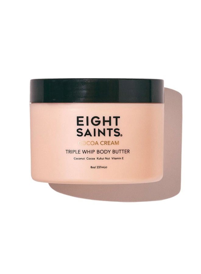 Eight Saints Coco Cocoa Creme Body Butter, Natural and Organic Body Cream With Shea Butter, Coconut Oil, and Cocoa, Intense Hydration and Nourishing Moisturizer, 4 Ounces - Image 1