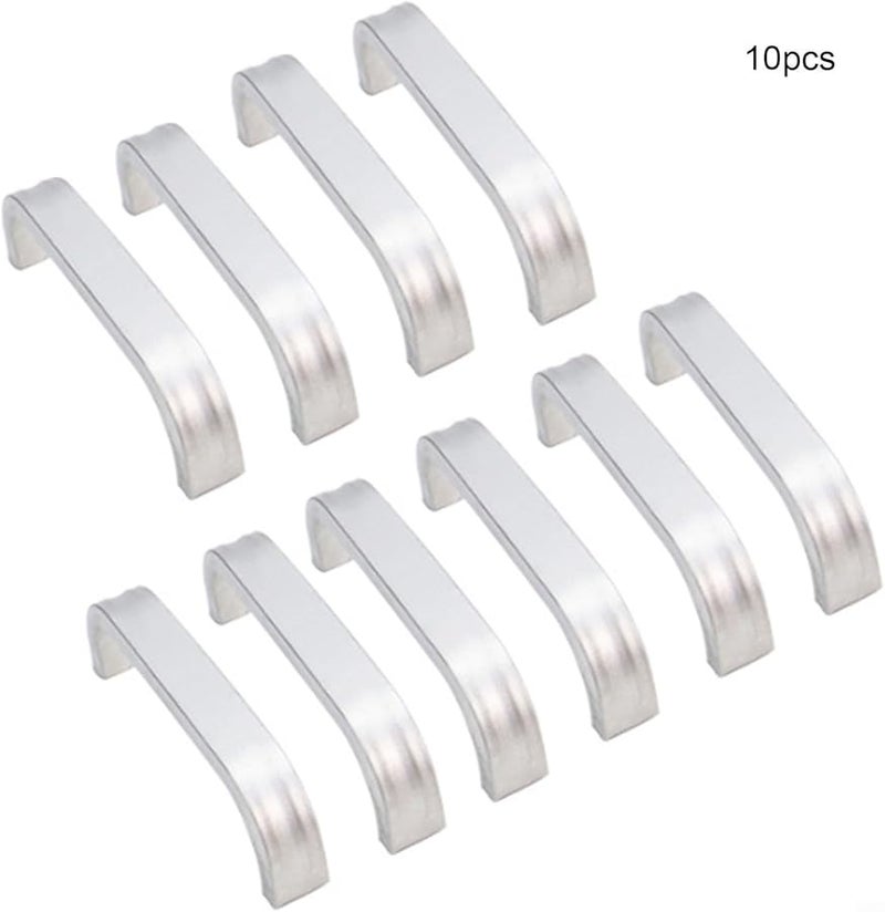 مقابض خزانة من سبائك الألومنيوم مطلي بالفضة 4 أحجام 68 مم 100 مم 132 مم 164 مم - Image 3