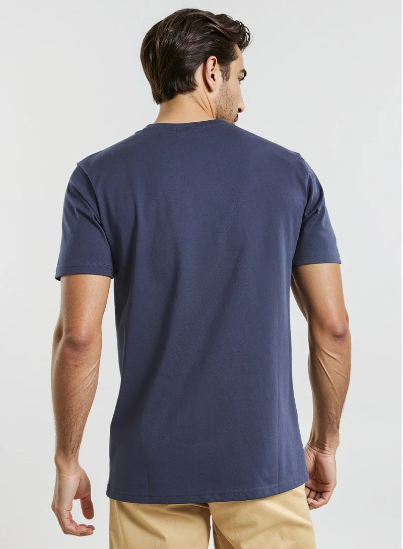 NAUTICA Graphic Regular Fit Premium Cotton Crew Neck T-shirt