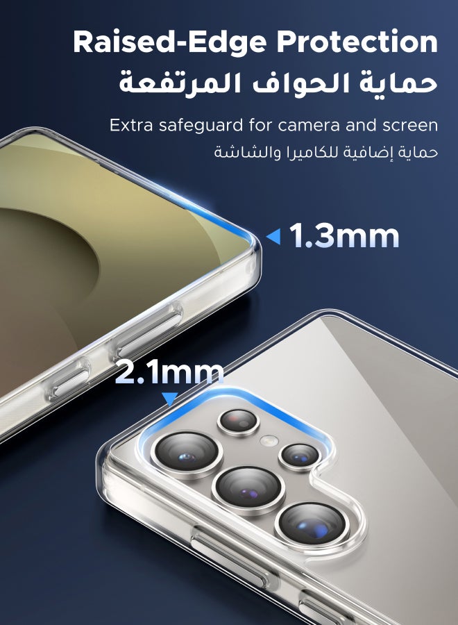 Concretization Galaxy S25 Ultra Case Clear, iCrystal Tech, Drop Protection, Effectively Delays Yellowing Case, Hard Back Cover, Shockproof Edge Slim Phone Case, Designed for Samsung Galaxy S25 Ultra, Clear - Image 4