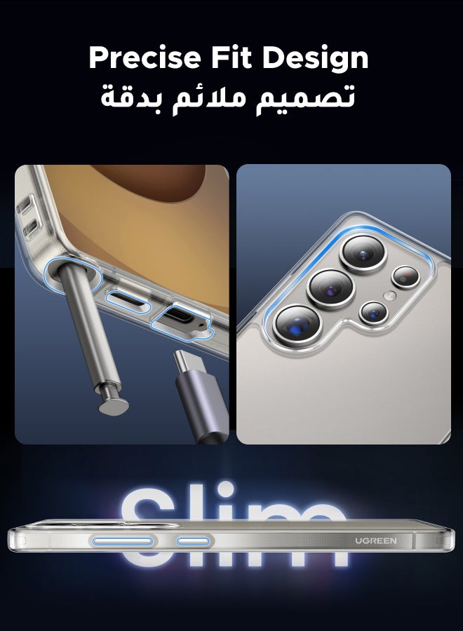 Concretization Galaxy S25 Ultra Case Clear, iCrystal Tech, Drop Protection, Effectively Delays Yellowing Case, Hard Back Cover, Shockproof Edge Slim Phone Case, Designed for Samsung Galaxy S25 Ultra, Clear - Image 5