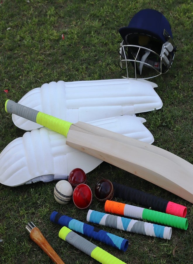 LIVOX Rubber Bat Grip Cone Ultra Tacky Shock Absorption Bat Gripper Cone Cricket Accessories for Boys Cricket Bat Handle, 1 Wooden Cone & 2 Bat Grip - Image 2