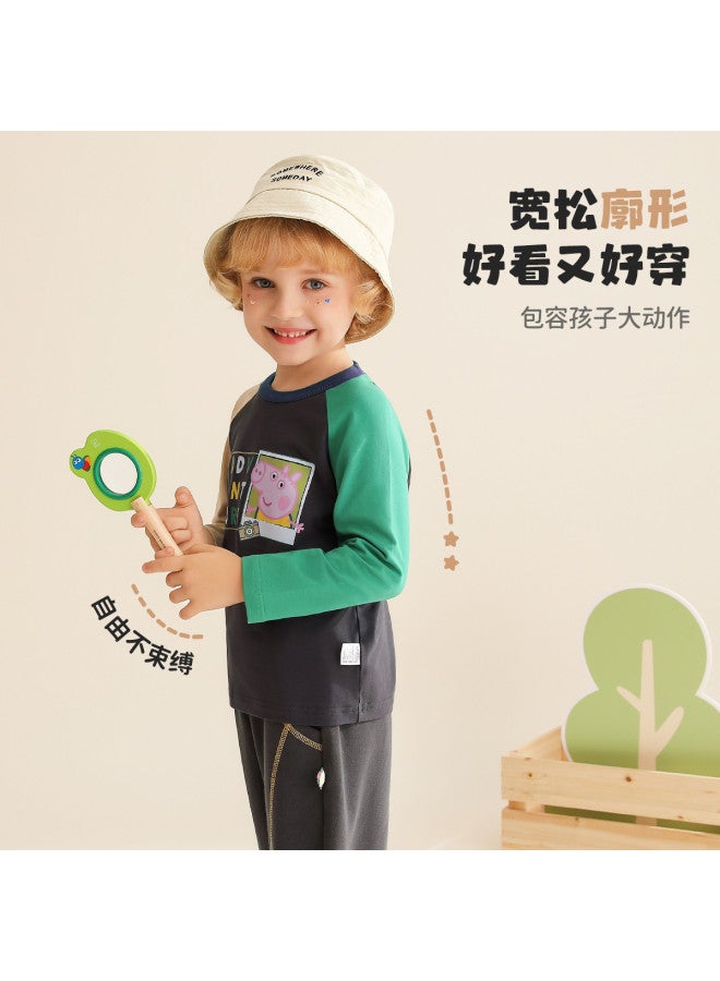 peppa Pig Spring Boys' Comfortable & Breathable Long Sleeve Tee Casual Baby T-shirt - Image 4