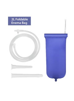 Generic 2L Reusable Foldable Home Enema Kit For Constipation And Hygiene Blue  - Image 5