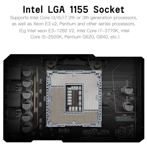 MACHINIST H61 LGA 1155 (Intel 2th/3th Gen) Gaming Motherboard, Flex-ATX Computer Motherboards Support PCIe 2.0, 100M LAN, DDR3, SATA M.2 for Intel i3,i5,i7/Xeon E3 V2/Pentium - Image 2