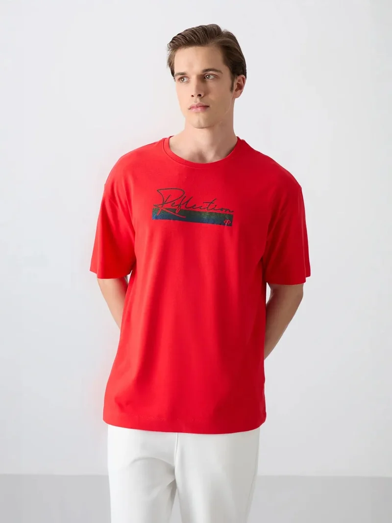 TOMMYLIFE TOMMY Oversized Logo Crew Neck T-Shirt