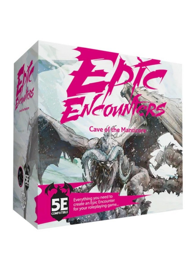 Steamforged Games Epic Encounters: Cave of The Manticore Game with a Huge boss Mini, Double-Sided A2 Game Mat, Adventure Book and Monster Stats - Image 1