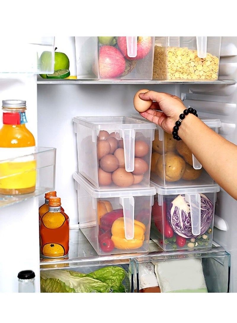 ALMUFARREJ 3-Piece Refrigerator Storage Container Set with Secure Lids – Clear Stackable Food Storage Boxes for Organizing Fruits, Vegetables, Fridge and Kitchen - Image 2