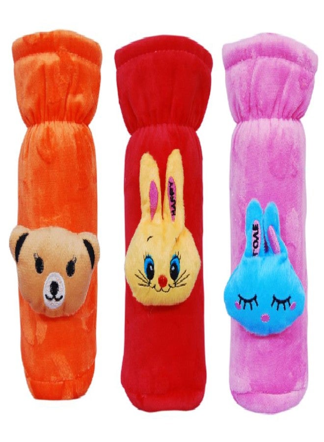 Alya New Born Baby Nursing Feeding Bottle Cover with Soft Stretchable Velvet Attractive Cartoon Design for Toddlers Infants I Baby Milk Feeder Bottle Cover 150 ML-200 ML (Orange) - Image 5