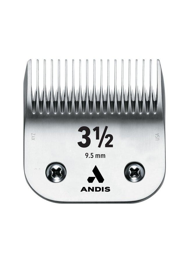 andis - Andis - 64089, Heavy-Duty Detachable Clipper Blade - Stainless-Steel With Carbon-Infused, Close Cutting & Long-Life Blade - Compatible With Most Andis Series -Size 3-1/2, 3/8-Inch Cut Length, Chrome - Image 1