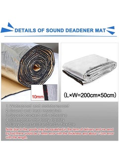 MileMelo Heat Sound Deadening Insulation Mat, Noise and Heat Shield Insulation Closed Cell PE Foam, Vibration Dampening Material, for Car Hood Trim Roof Door and Trunk, 200*50 cm  - Image 2