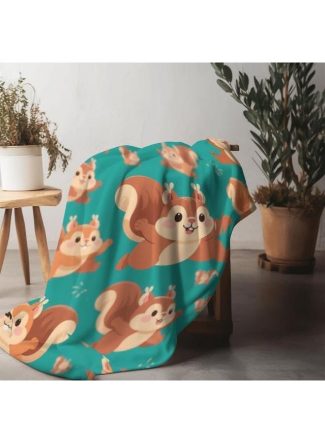 Baby and children's cartoon flannel thin blanket (warm and comfortable, suitable for sleep, games) 70cm*100cm