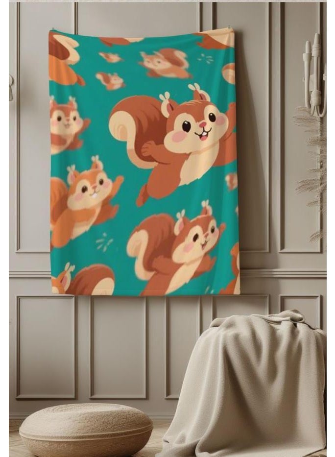 Baby and children's cartoon flannel thin blanket (warm and comfortable, suitable for sleep, games) 70cm*100cm