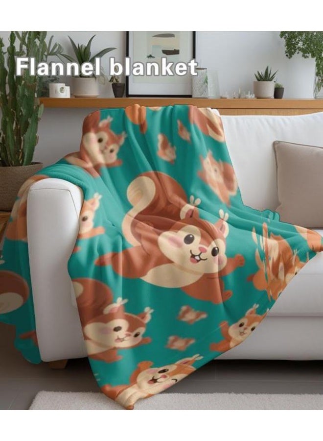 Baby and children's cartoon flannel thin blanket (warm and comfortable, suitable for sleep, games) 70cm*100cm