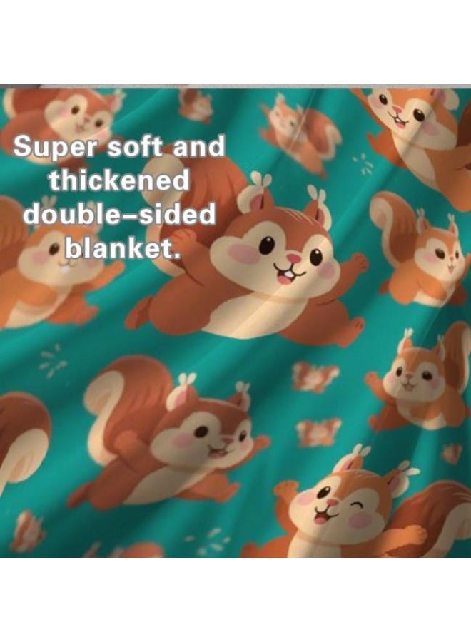 Baby and children's cartoon flannel thin blanket (warm and comfortable, suitable for sleep, games) 70cm*100cm