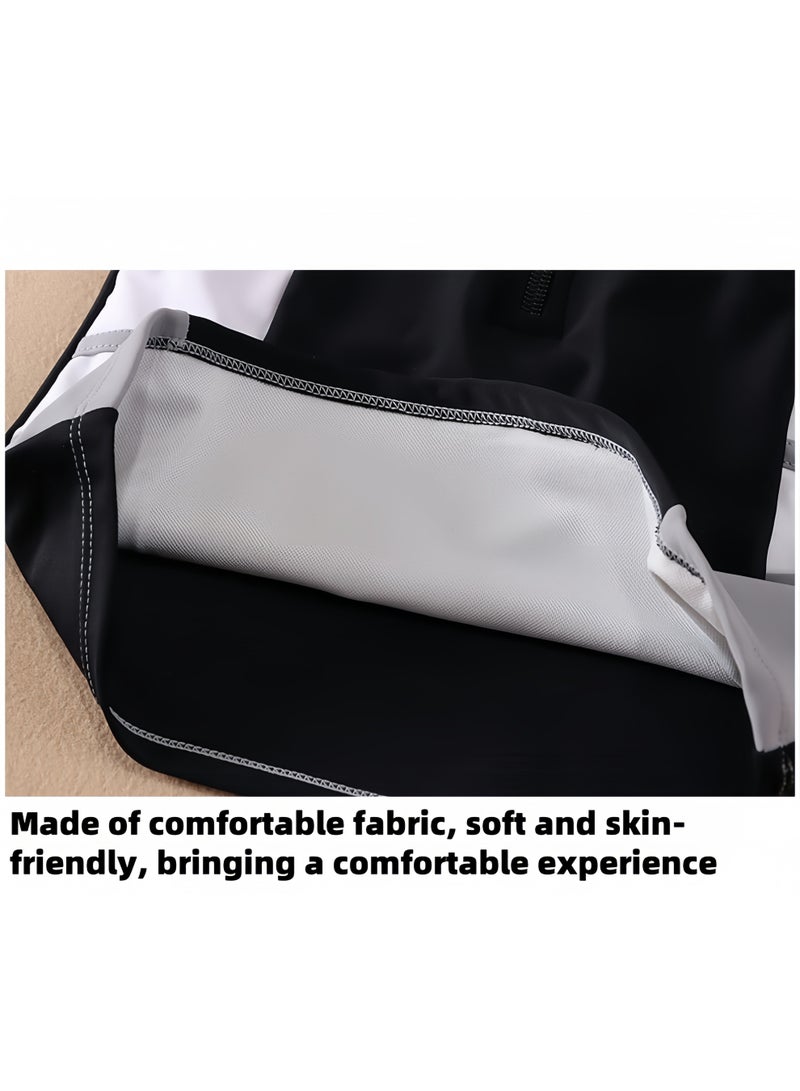 ملابس سباحة للبنات من قطعتين بأكمام قصيرة - حماية من الأشعة فوق البنفسجية، تصميم منقسم، سريع الجفاف ومريح - Image 5