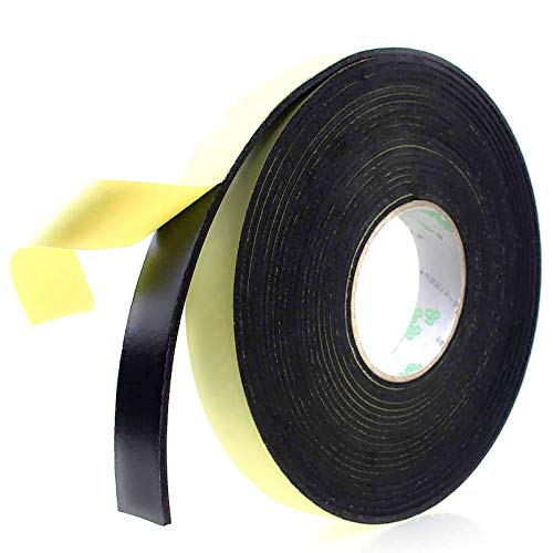 Papillon Foam Insulation Tape Adhesive High Density, Seal, Doors, Weatherstrip, Waterproof, Plumbing, HVAC, Windows, Pipes, Cooling, Air Conditioning, Weather Stripping, Craft Tape (33 Ft x 1/8" x 1") - Image 1