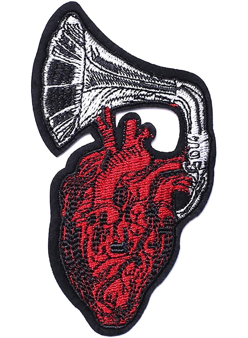 KASTWAVE Pack of 5 Let My Heart Be Heard Patches, Embroidered Iron On/Sew On Patches, Cute Applique Patches for Clothing, Jackets, Hats, Backpacks, Jeans  - Image 5