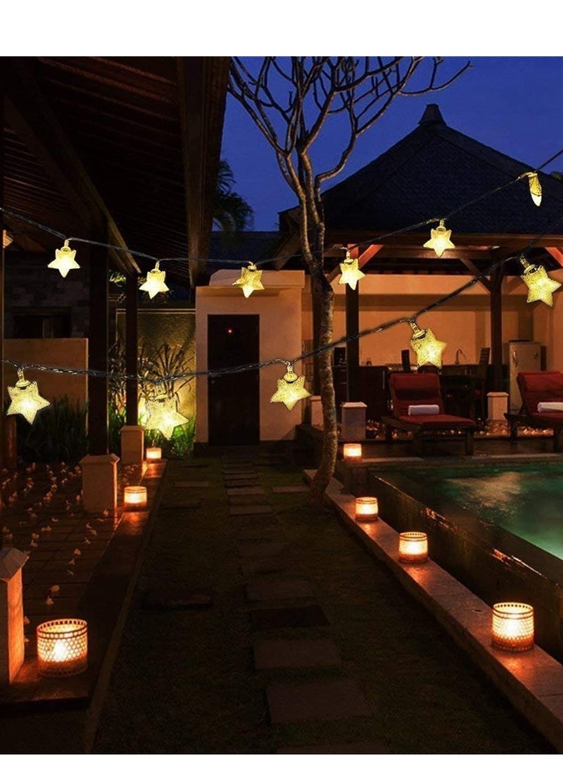 80 LED Star String Lights, 10m USB Waterproof Decoration , with 8 Modes Timing Remote Control for Indoor Outdoor Bedroom, Warm White  - Image 5
