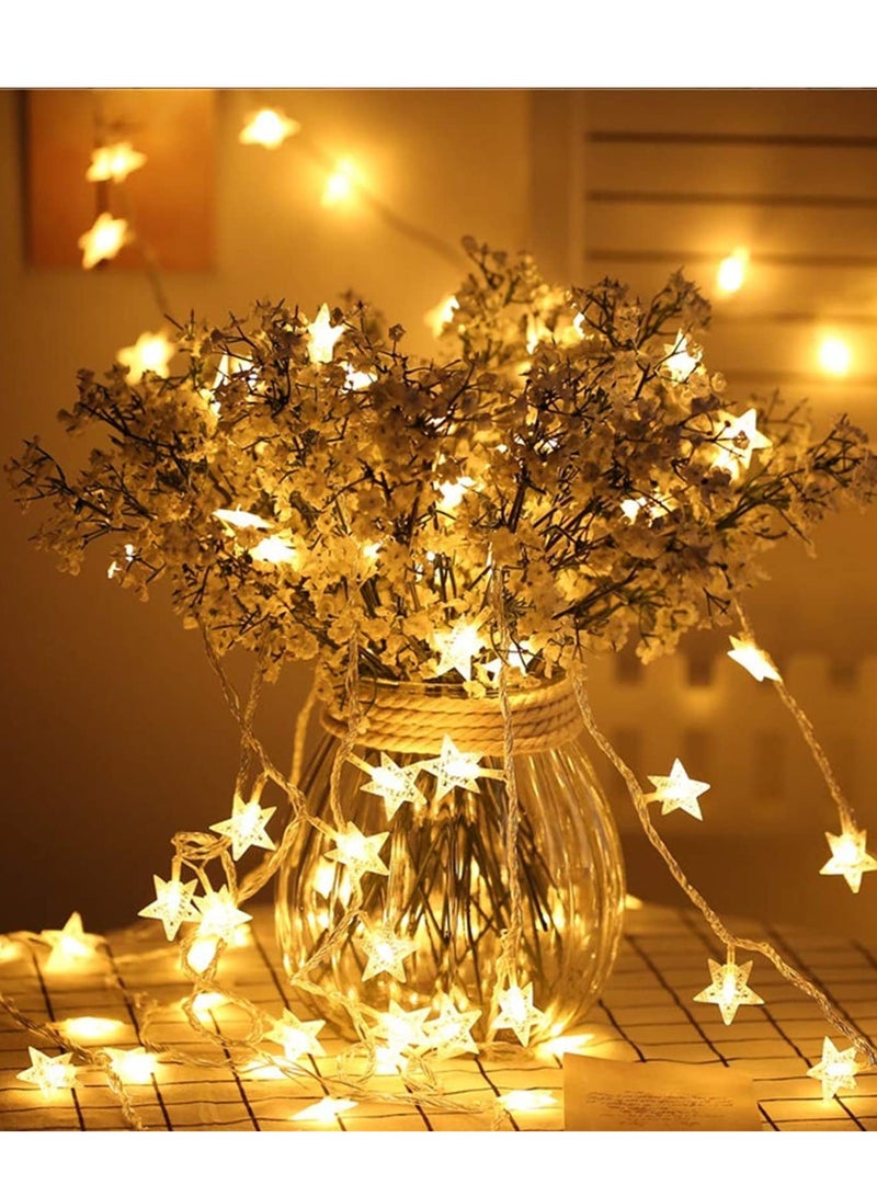 80 LED Star String Lights, 10m USB Waterproof Decoration , with 8 Modes Timing Remote Control for Indoor Outdoor Bedroom, Warm White  - Image 4