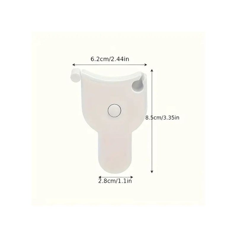 White Retractable Soft Tape Measure for Body Waist Chest Thigh Fitness - Image 2