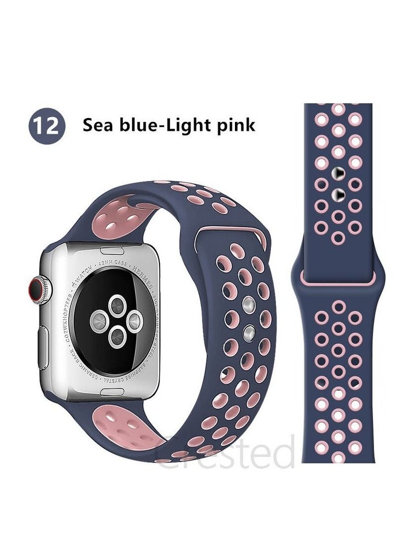 GULFLINK Silicone Watch Band 220mm Length for Apple iWatch 42/44/45 mm - Image 1