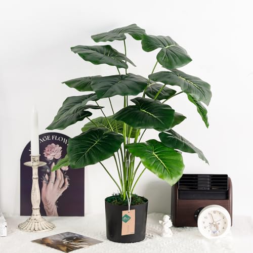 Der Rose 28'' Fake Plants Large Artificial Tropical Faux Plants Indoor Tall for Room Home Bathroom Farmhouse Outdoor Decor - Image 5