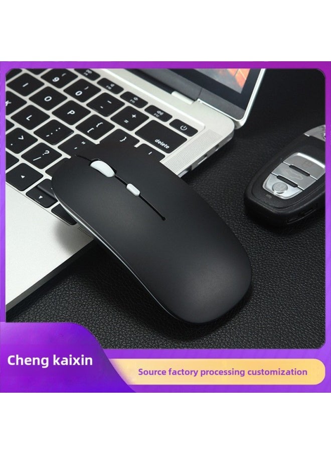 Generic Apple Compatible Wireless Bluetooth Mouse For Office Use On Laptop Silent Charging Universal Size USB Interface 1600dpi Resolution-Color:Charging 2.4G Bluetooth Tuhao Gold  - Image 2