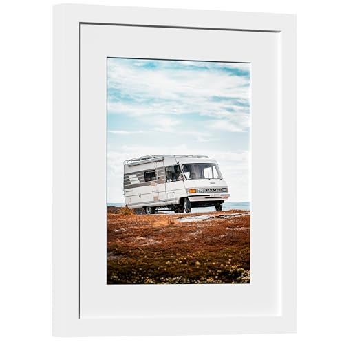 PEALSN 11x14 Picture Frame, Display Pictures 8 x 10 with Mat or 11 x 14 Without Mat for Wall Mounting Display, Photo Frames, White. - Image 2