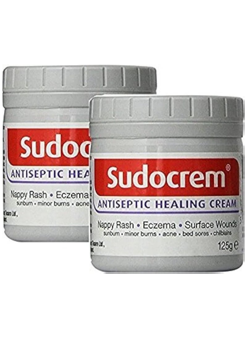 Sudocrem Antiseptic Healing Cream Pack of 2 (125g) – Fast Relief for Rashes, Cuts & Wounds – Skin Protection & Healing Ointment  - Image 1