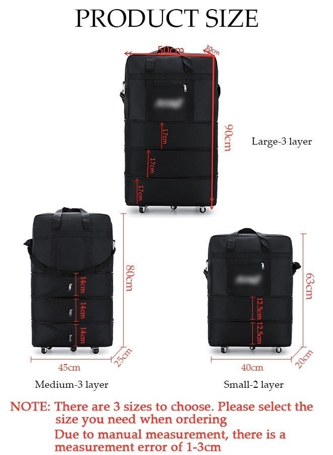 Expandable Foldable Luggage Bag Suitcase Collapsible Rolling Travel Luggage Bag Duffel Bag for Men and Women Lightweight Suitcases - Image 5