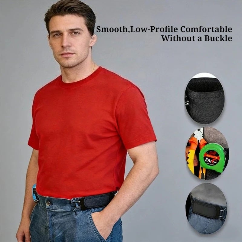 4Pcs Adjustable Buckleless Belt Hook Elastic Waist Buckle Waist Belt For Men's Gift Casual Belt Without Buckle - Image 4